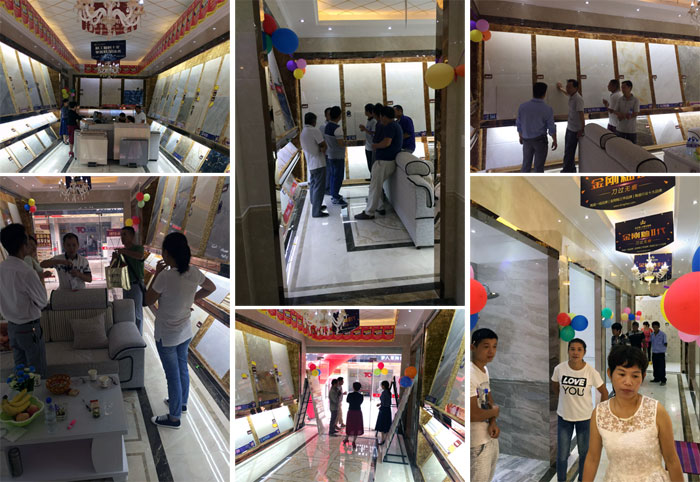 陶瓷一線品牌金艾陶瓷磚都昌店周年慶簽單不斷，捷報(bào)來襲